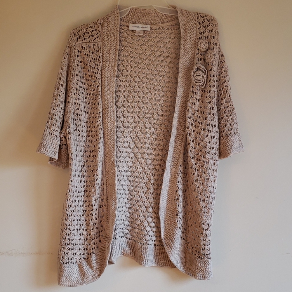 Oatmeal Knit Boho Cardigan - Size XL